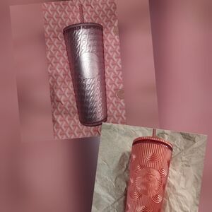 Starbucks Tumblers Pink And Rose Gold NWT